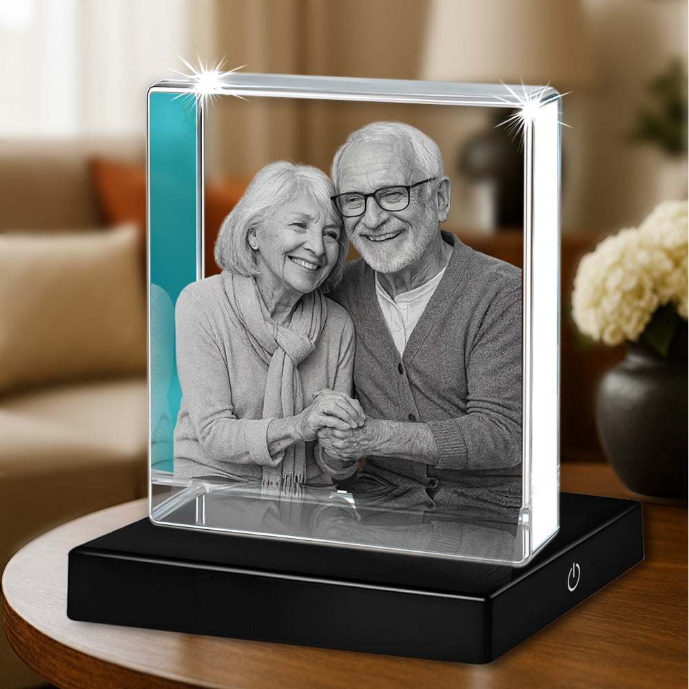Foto cuadrada de cristal 3D