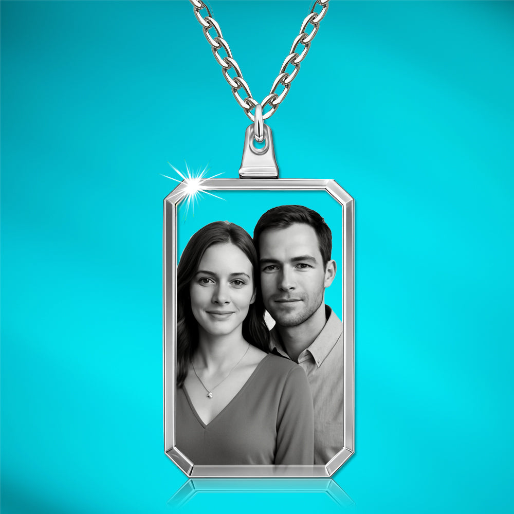 Collar rectangular de cristal 2D