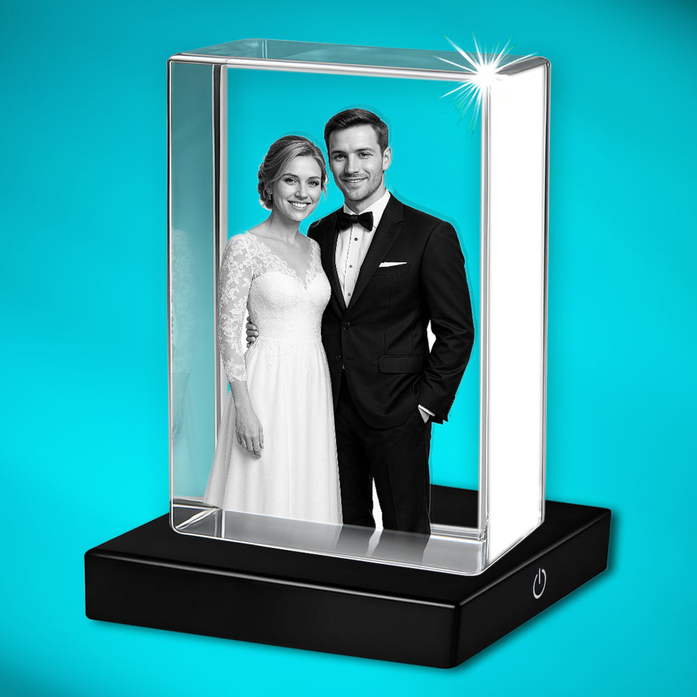 Tour de cristal 3D - Souvenir photo personnalisé