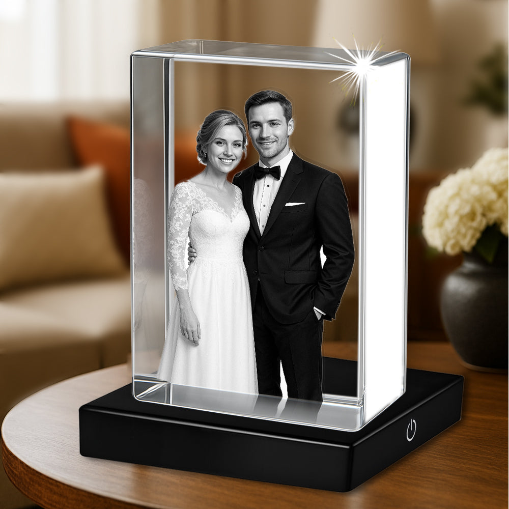 Tour de cristal 3D - Souvenir photo personnalisé
